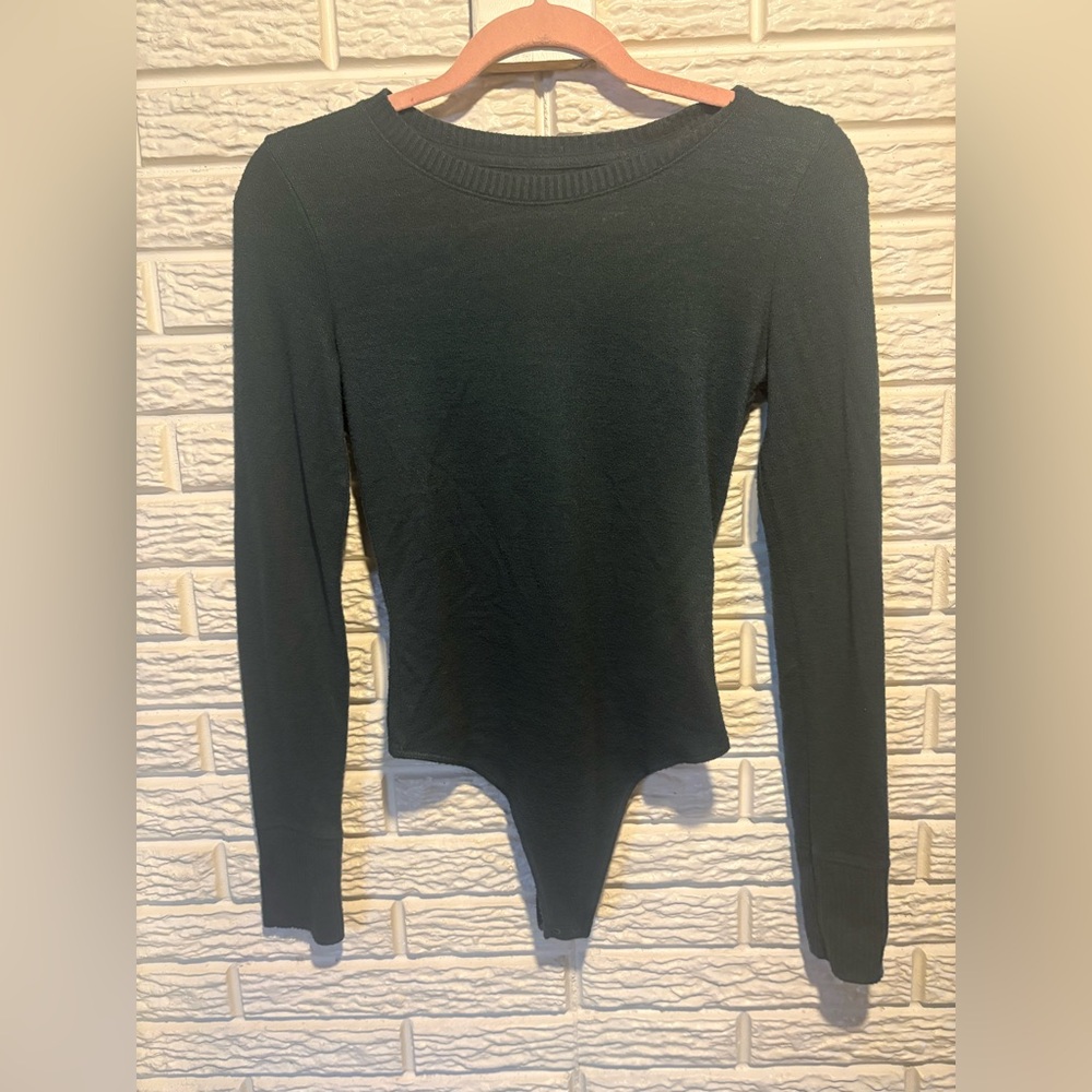 Abercrombie Soft A&F Cozy Dark Green Bodysuit